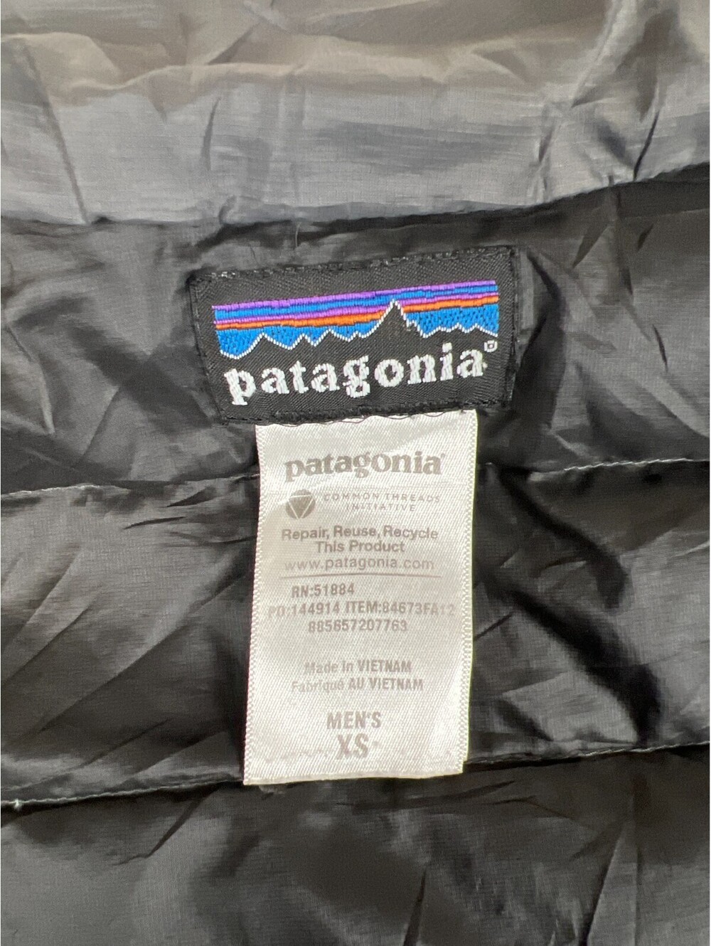 Patagonia Men XS Down Jacket Grey Full Zip Puffer Outerwear Warm Lightweight - Picture 3 of 14